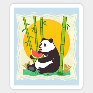 Watermelon Panda Summer Sticker